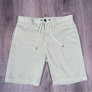 HIROSHI KATO Green 9" The Clip Men’s Shorts 36 Made In USA Drawstring denit